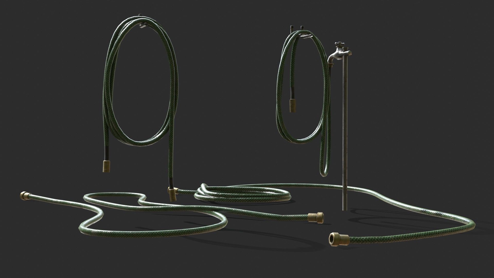 Garden Hose Low-poly 3D model_7