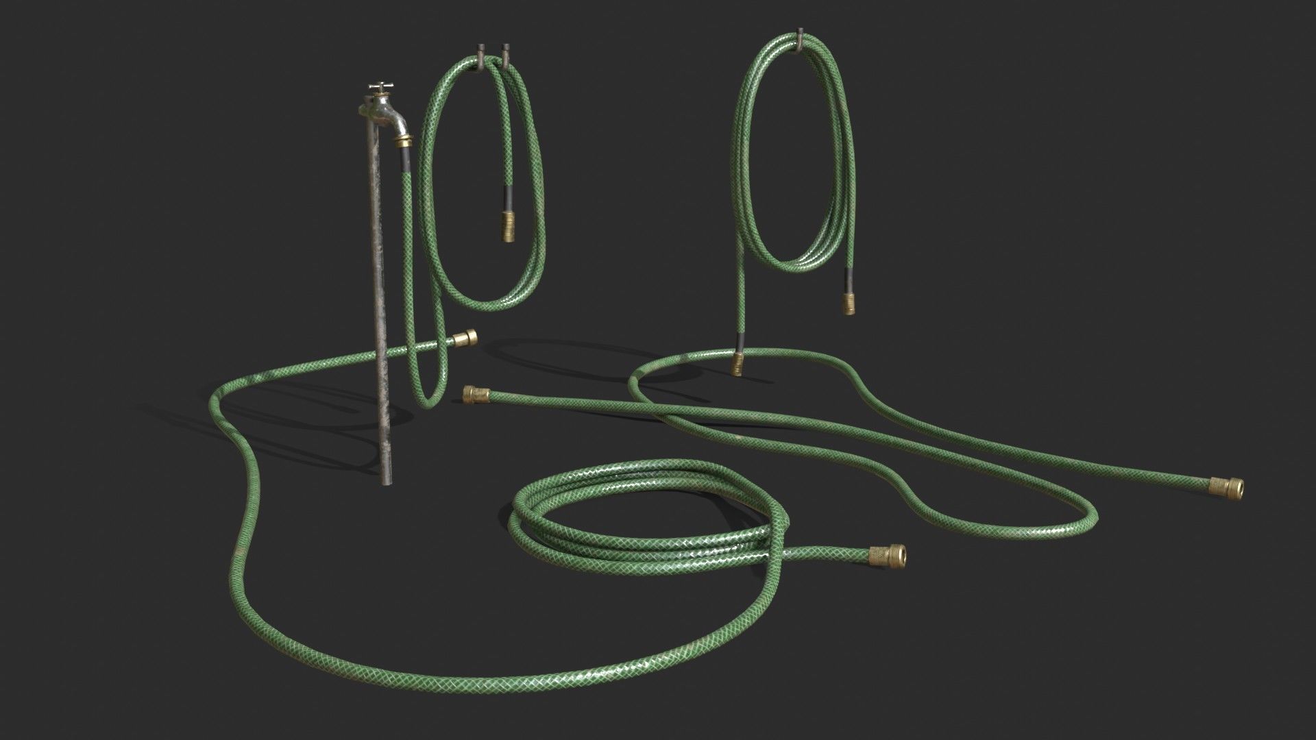 Garden Hose Low-poly 3D model_1