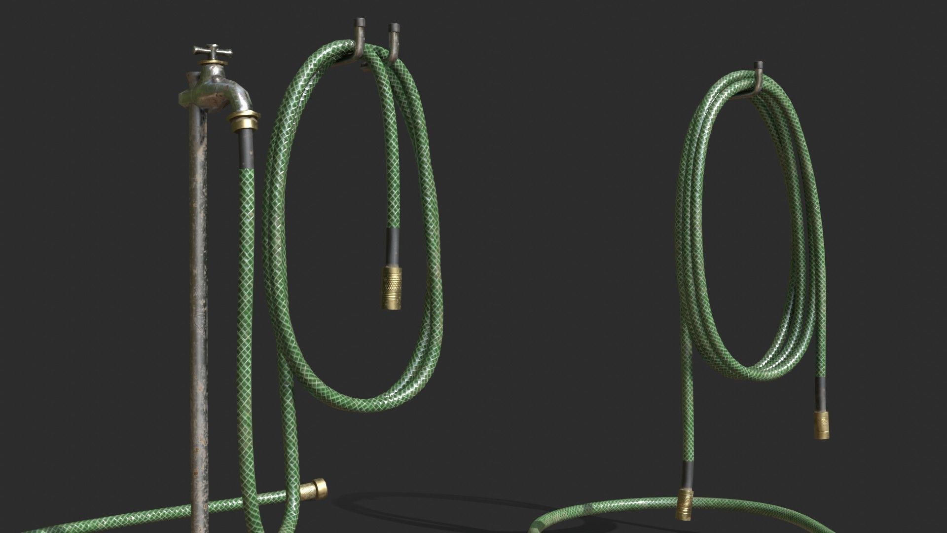 Garden Hose Low-poly 3D model_12