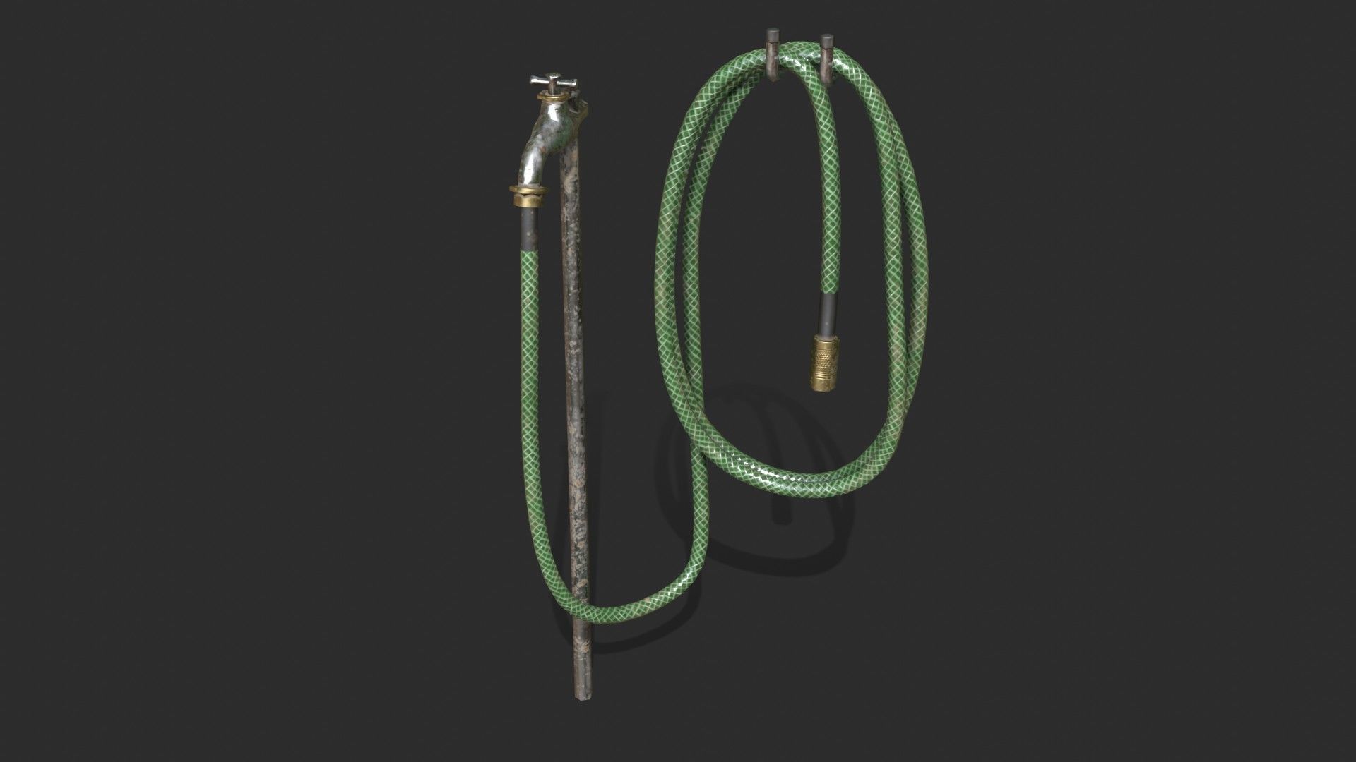 Garden Hose Low-poly 3D model_15