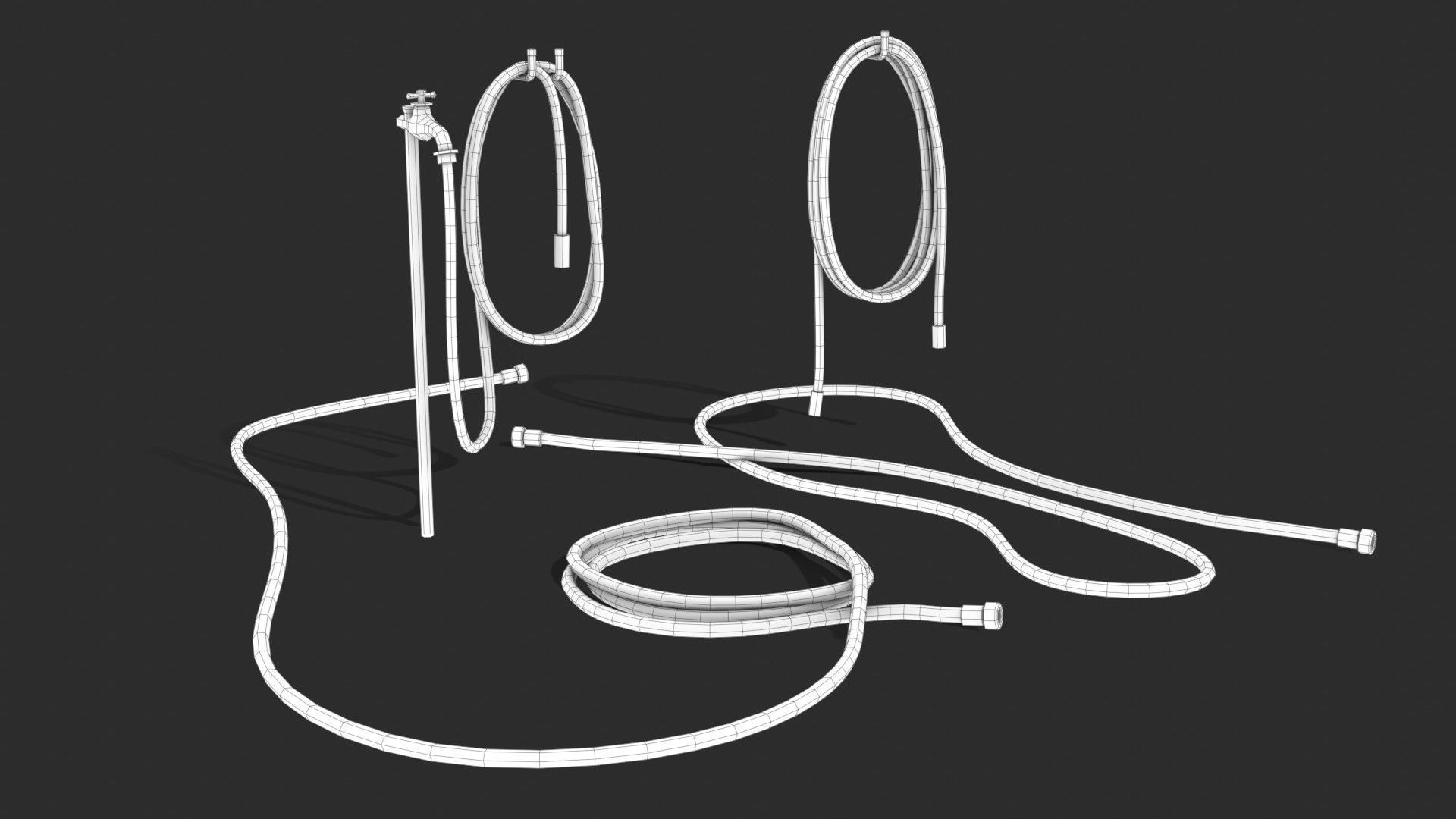 Garden Hose Low-poly 3D model_19
