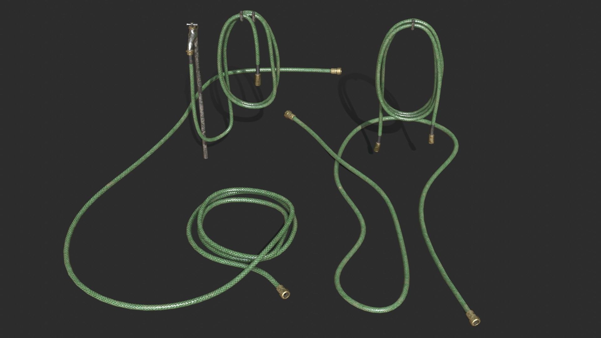 Garden Hose Low-poly 3D model_10