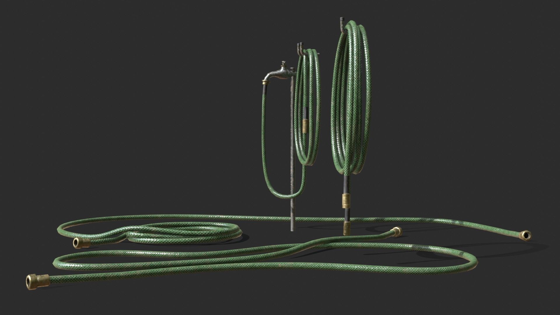 Garden Hose Low-poly 3D model_8