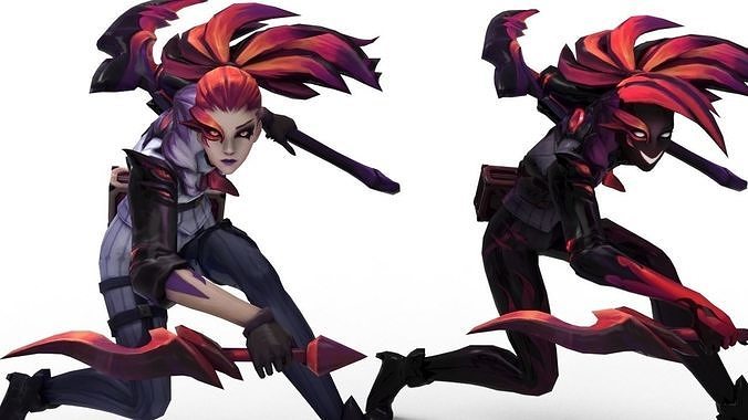 Akali Crime City - League of Legends 3D print model