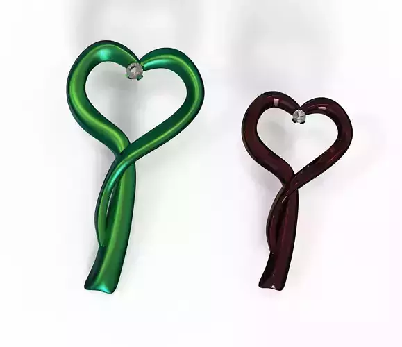 hearts pendant 3D model