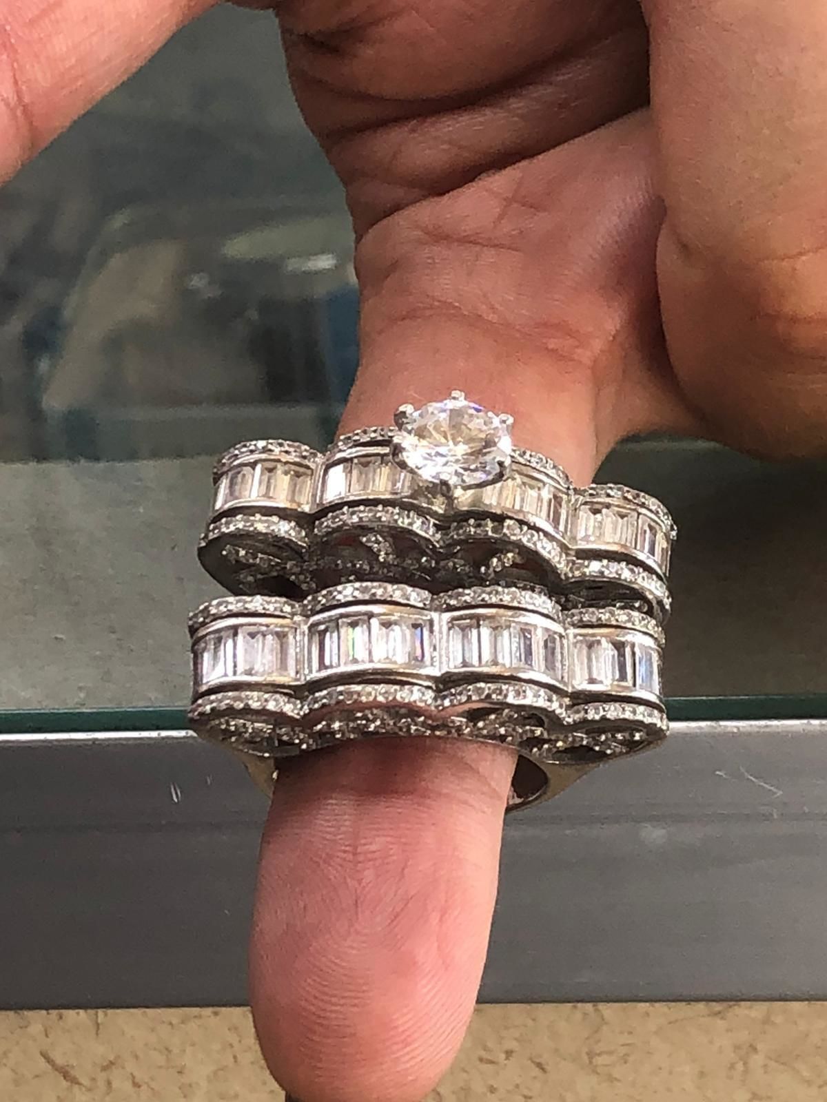 Rings person holding diamond ring 3D print model_2