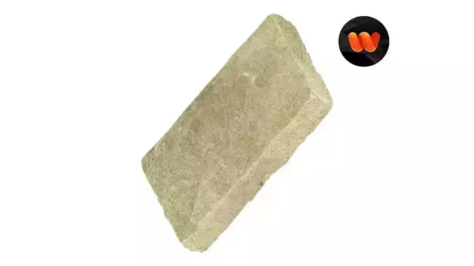 Rectangular Stone Tile Raw Scanned