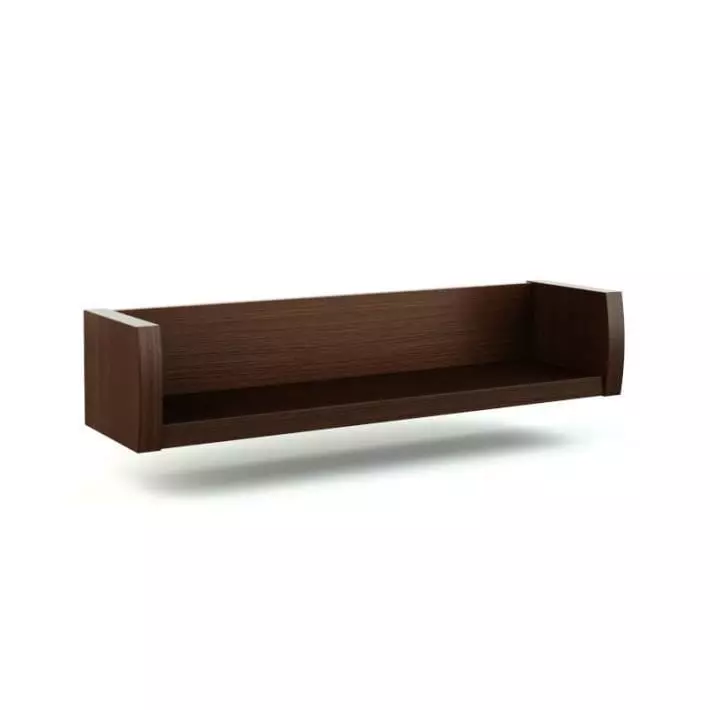 Brown Wooden Bench 3D model_0