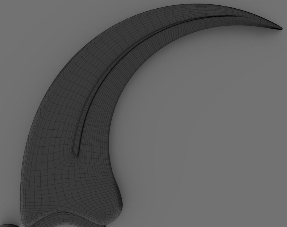 Raptor claw shuriken 3D print model_3