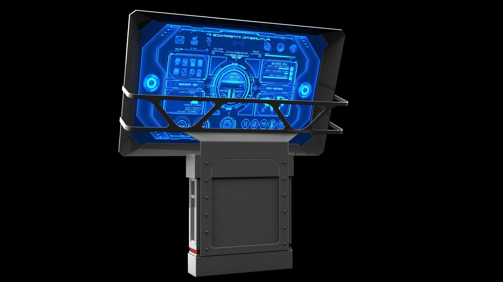 Sci-fi Terminal 3D model_5
