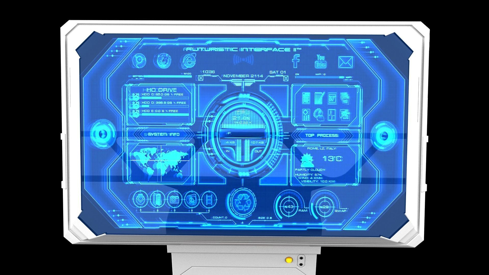 Sci-fi Terminal 3D model_9