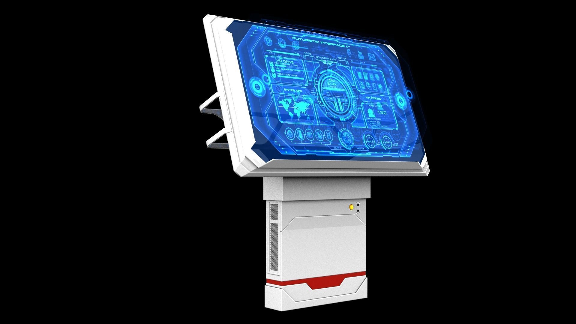 Sci-fi Terminal 3D model_1
