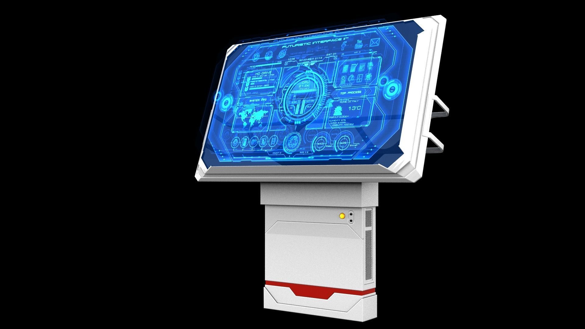 Sci-fi Terminal 3D model_3