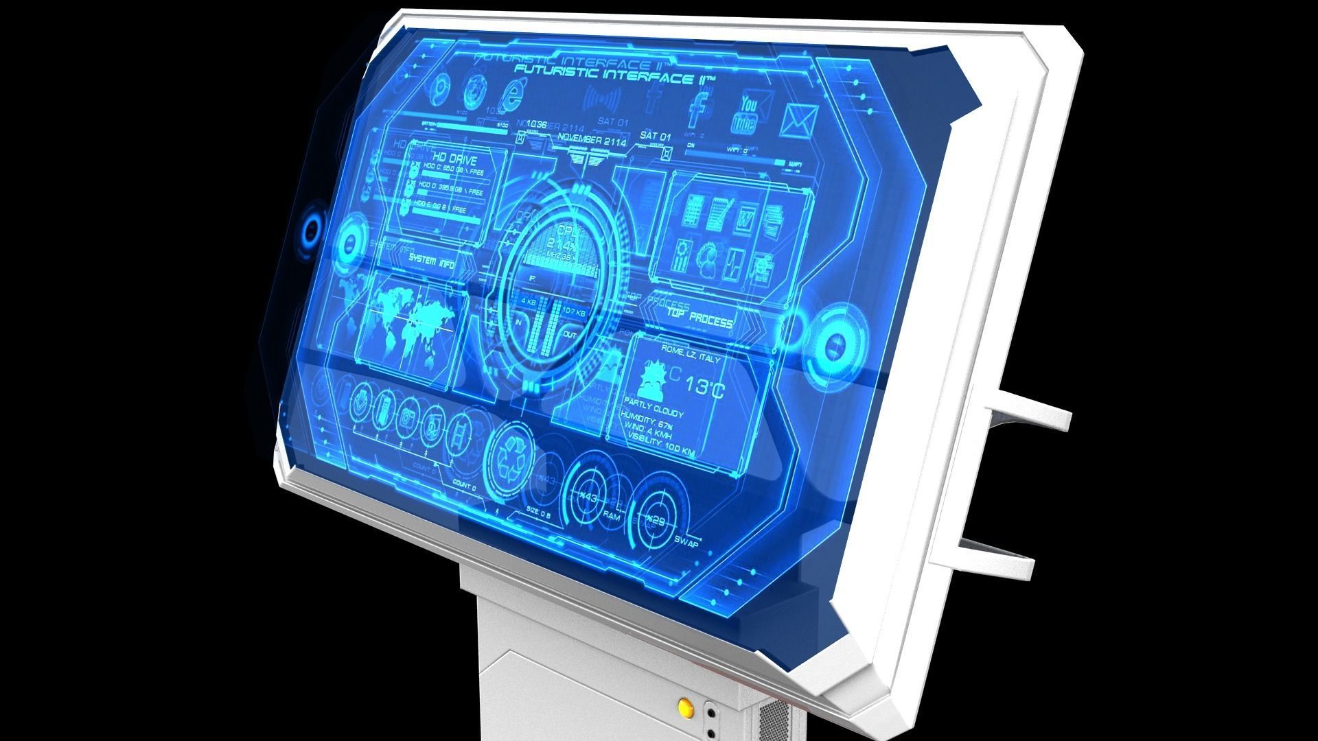 Sci-fi Terminal 3D model_8