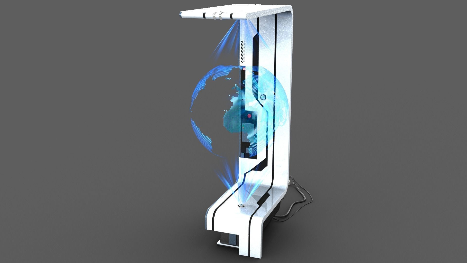 Sci-fi Holographic Display 3D model_3