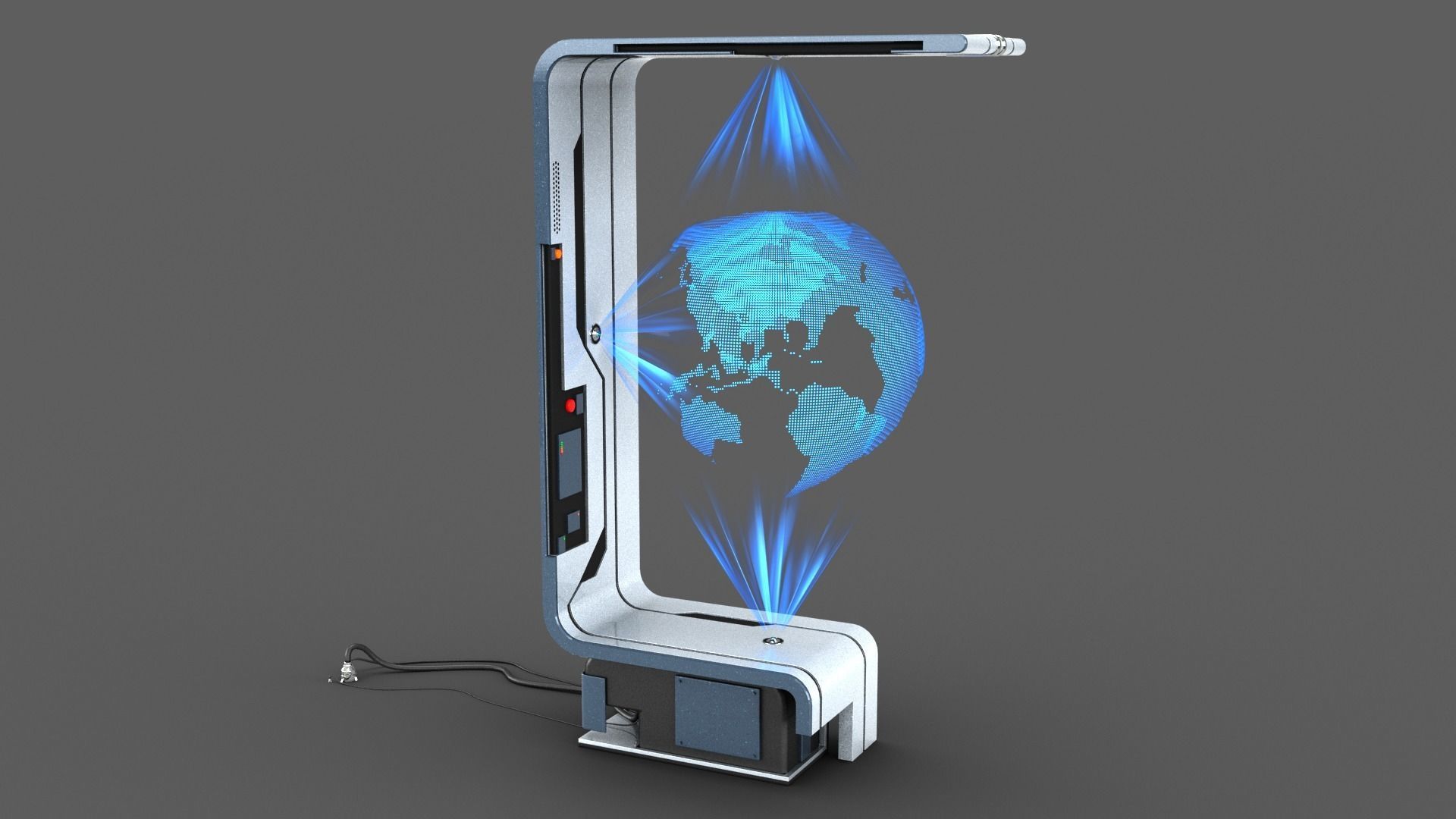 Sci-fi Holographic Display 3D model_1