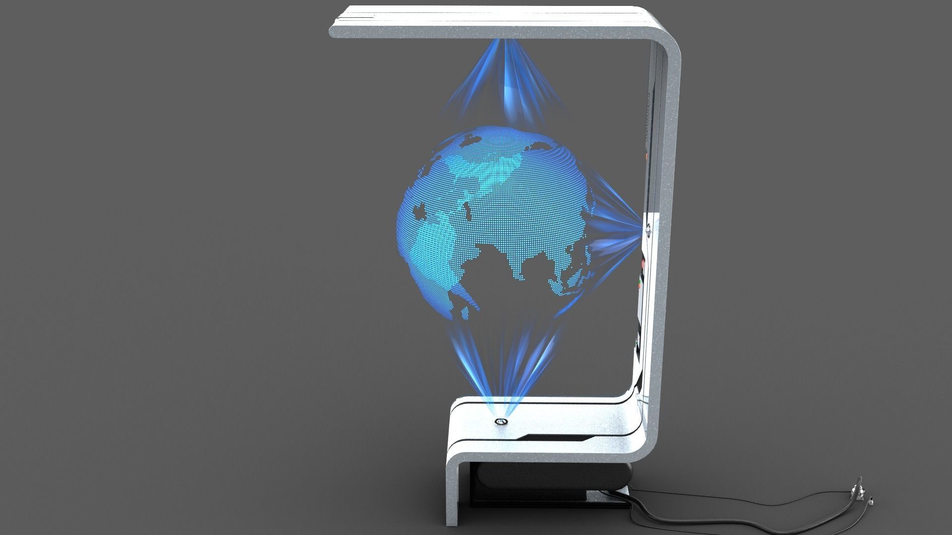 Sci-fi Holographic Display 3D model_4