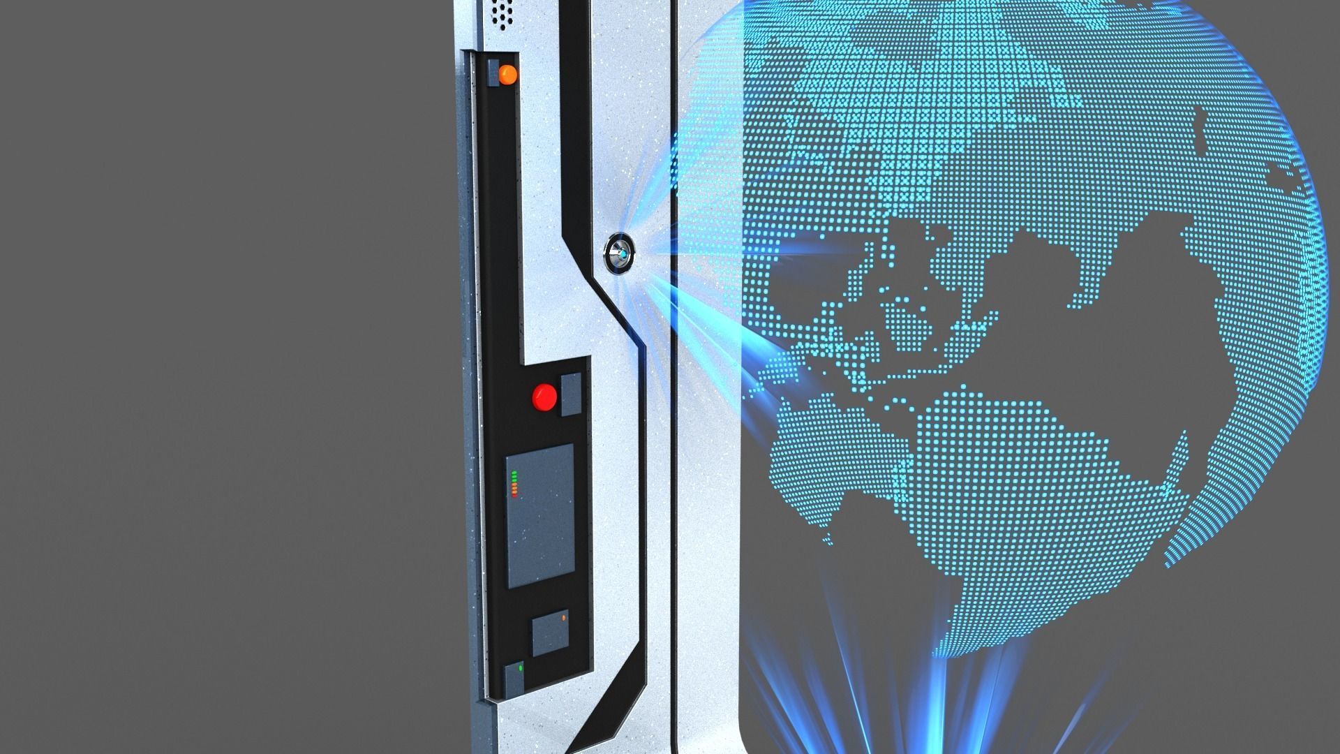 Sci-fi Holographic Display 3D model_8
