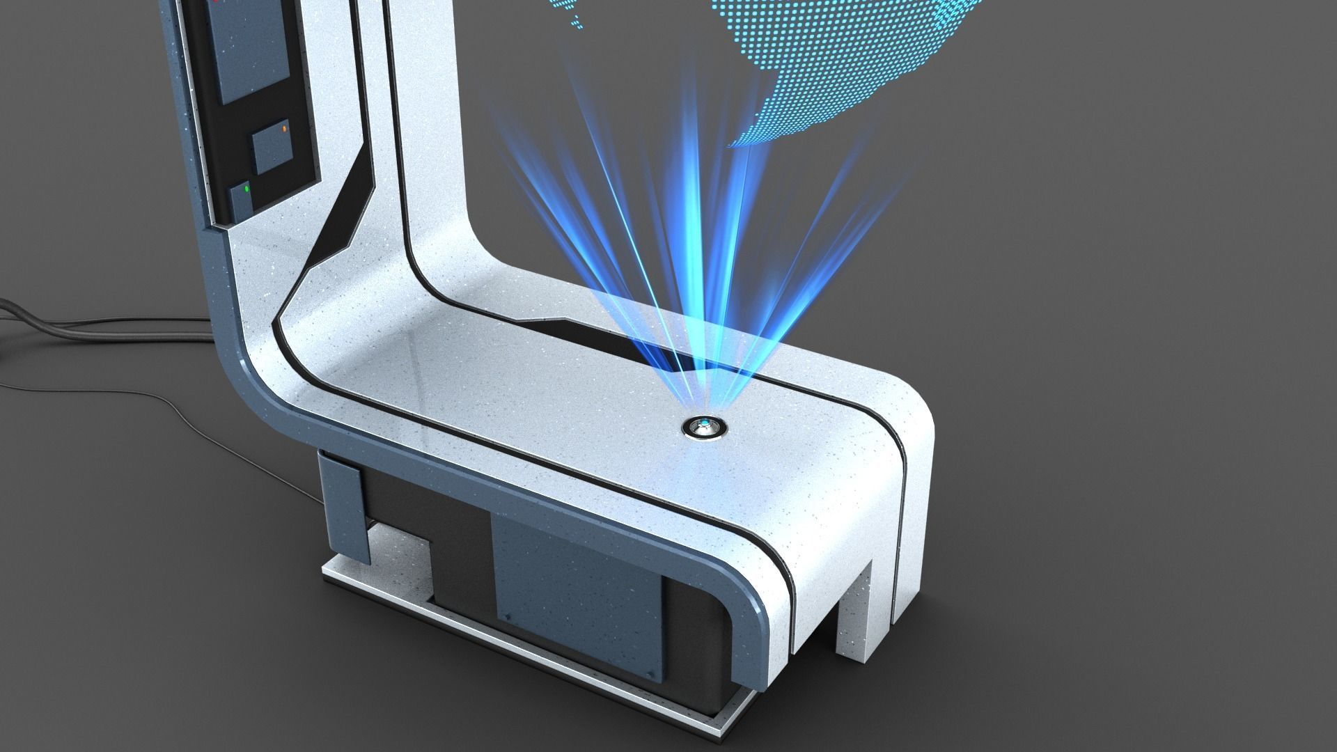Sci-fi Holographic Display 3D model_9