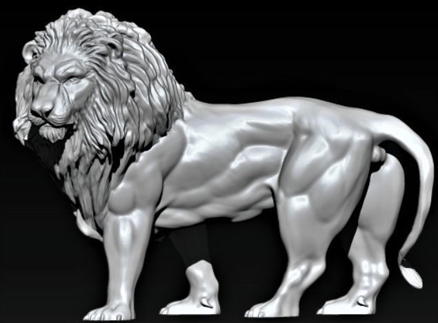 The lion animal 3D print model_5