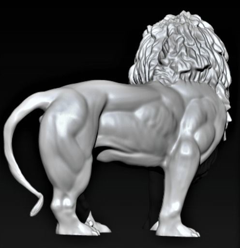 The lion animal 3D print model_3