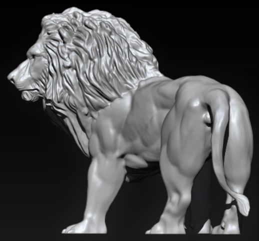 The lion animal 3D print model_4