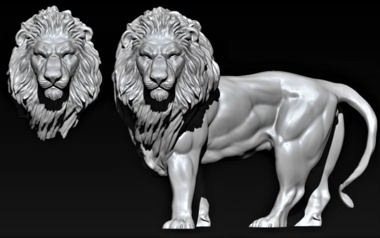 The lion animal 3D print model_1