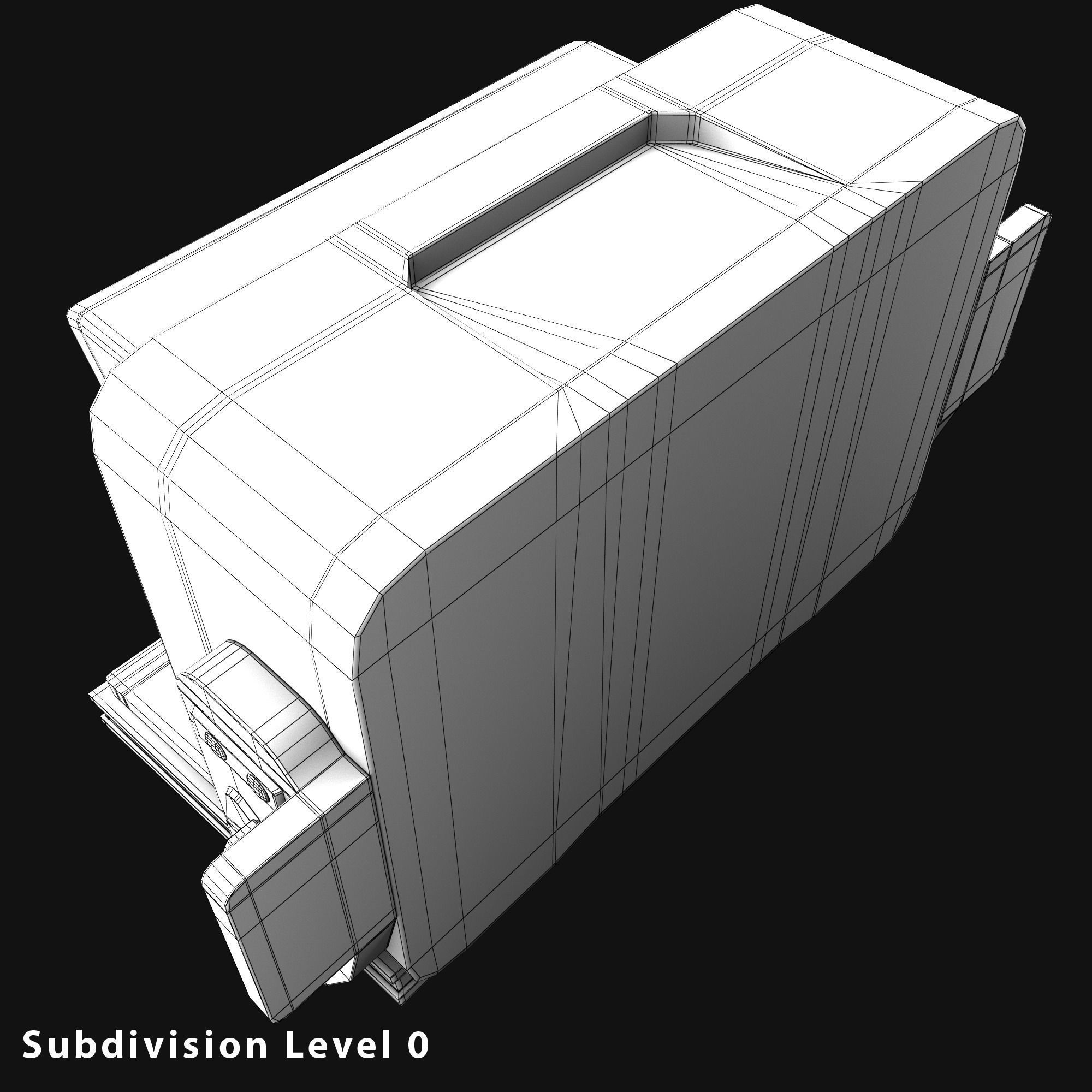 Sci-fi Monitor4 Low-poly 3D model_12