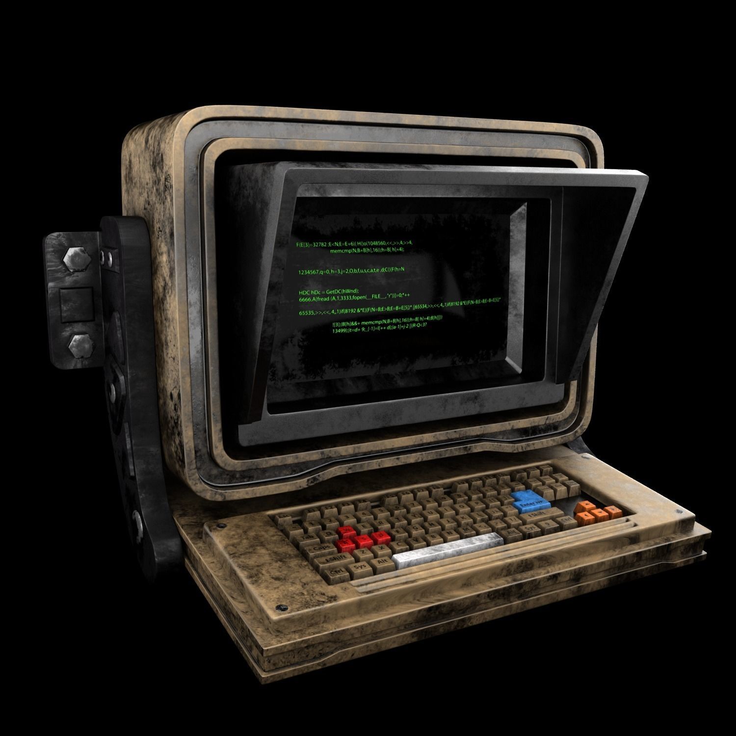 Sci-fi Monitor4 Low-poly 3D model_1