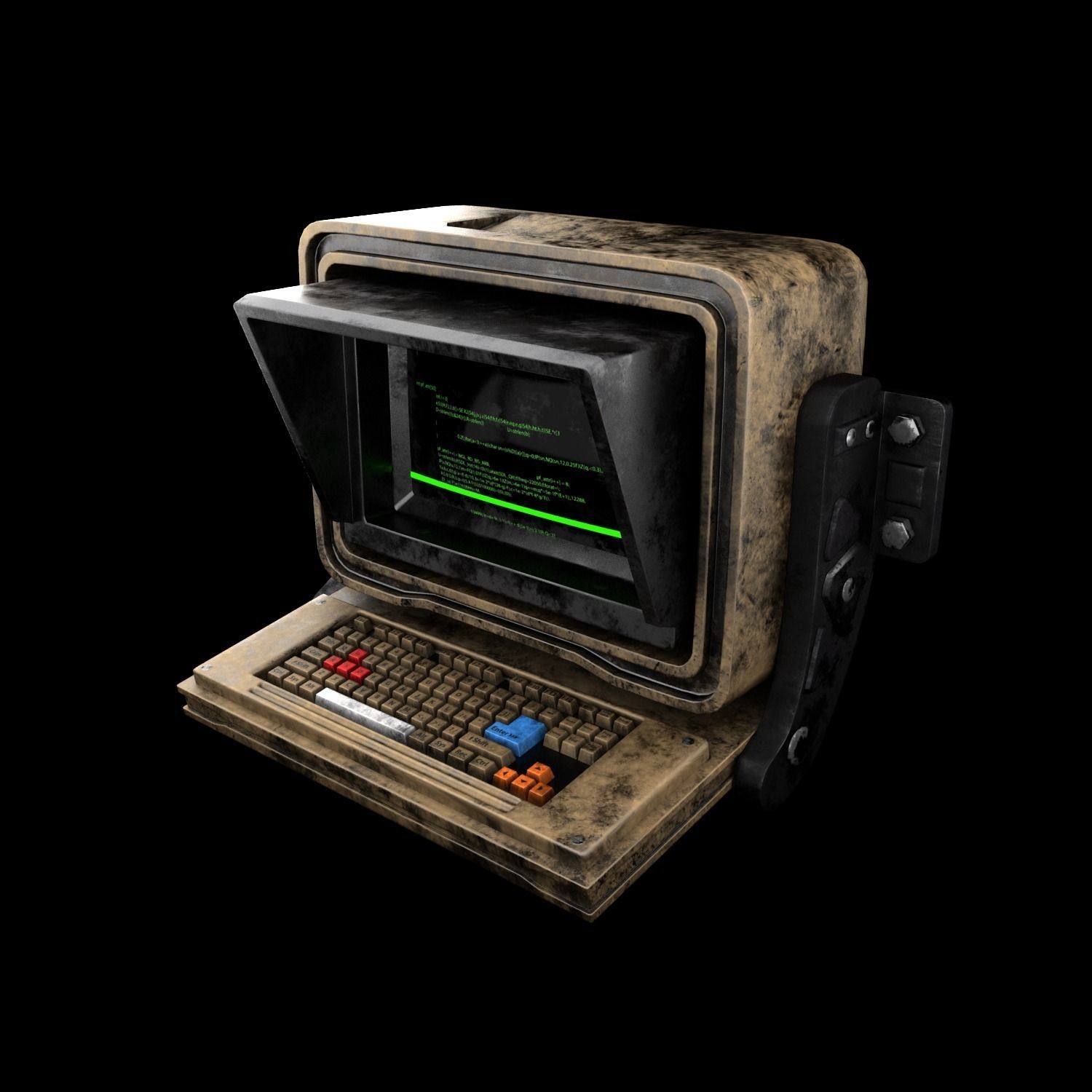 Sci-fi Monitor4 Low-poly 3D model_8