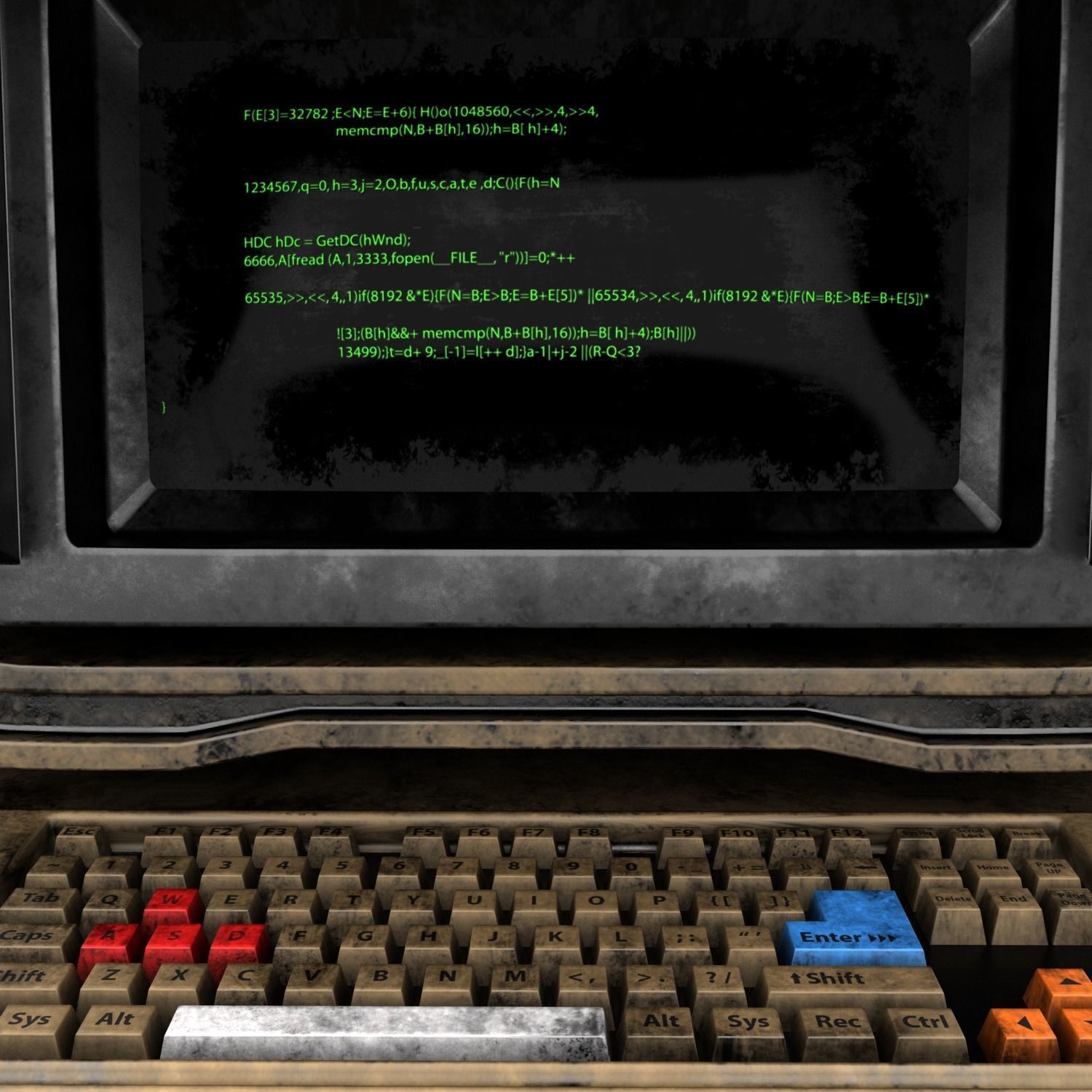 Sci-fi Monitor4 Low-poly 3D model_6