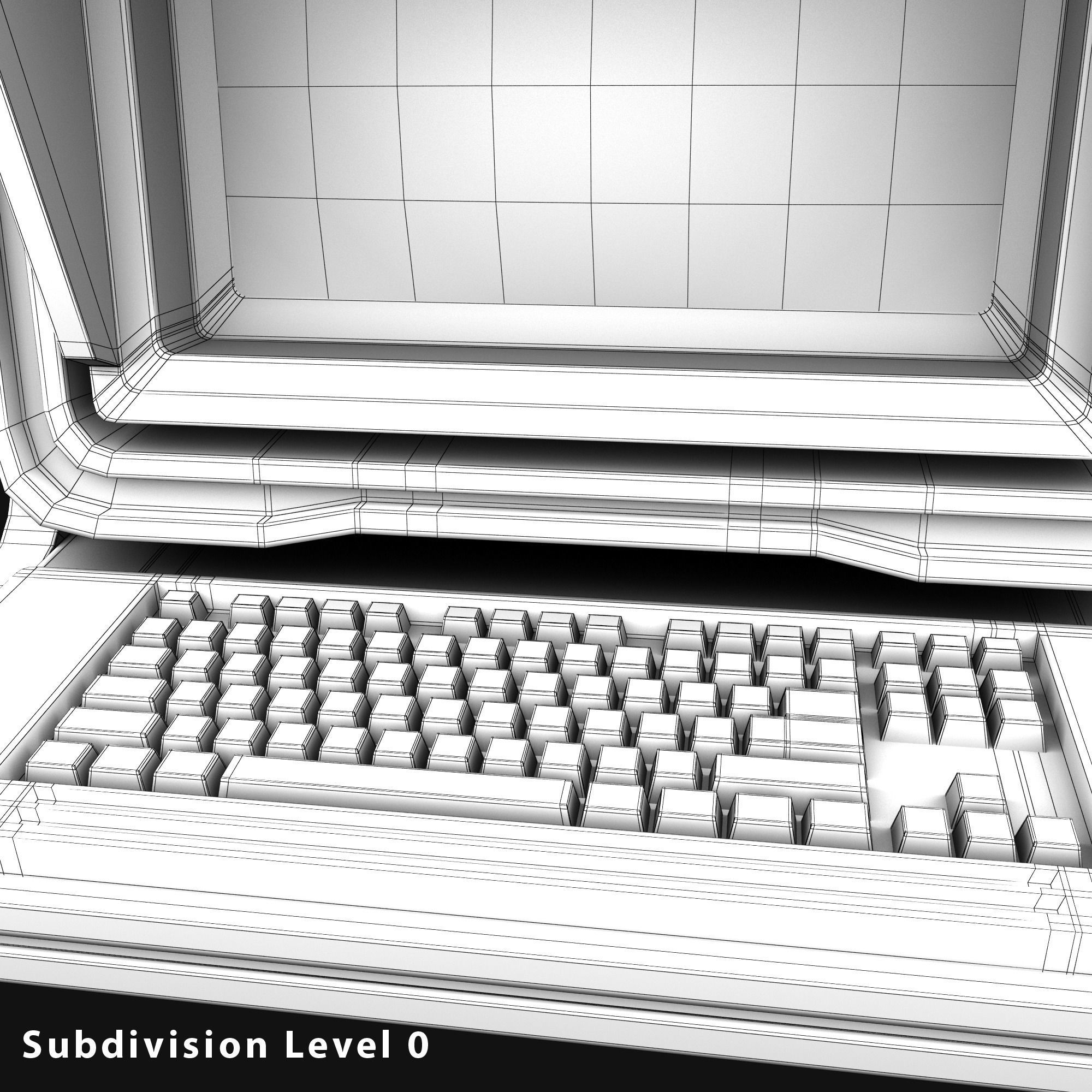 Sci-fi Monitor4 Low-poly 3D model_13