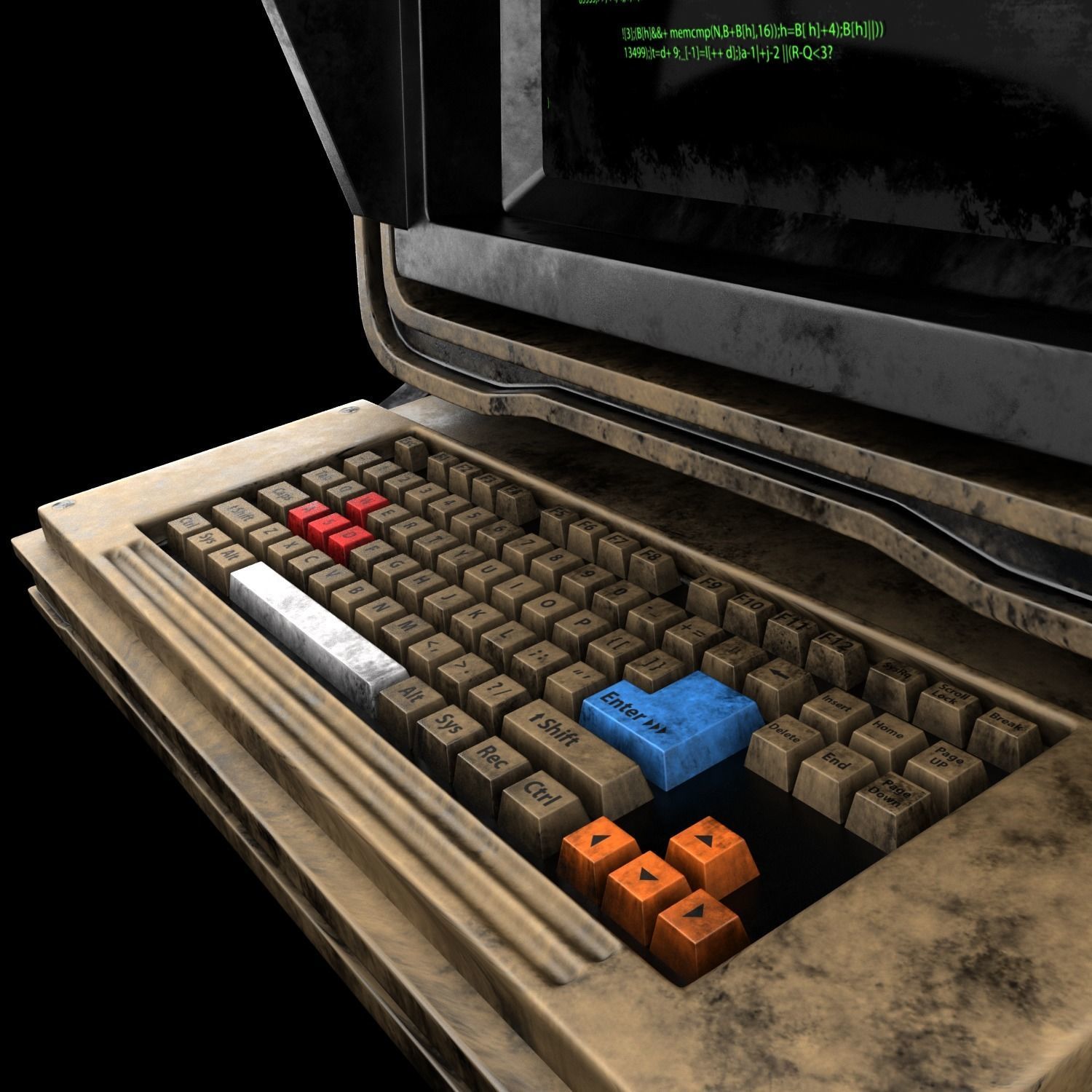 Sci-fi Monitor4 Low-poly 3D model_5