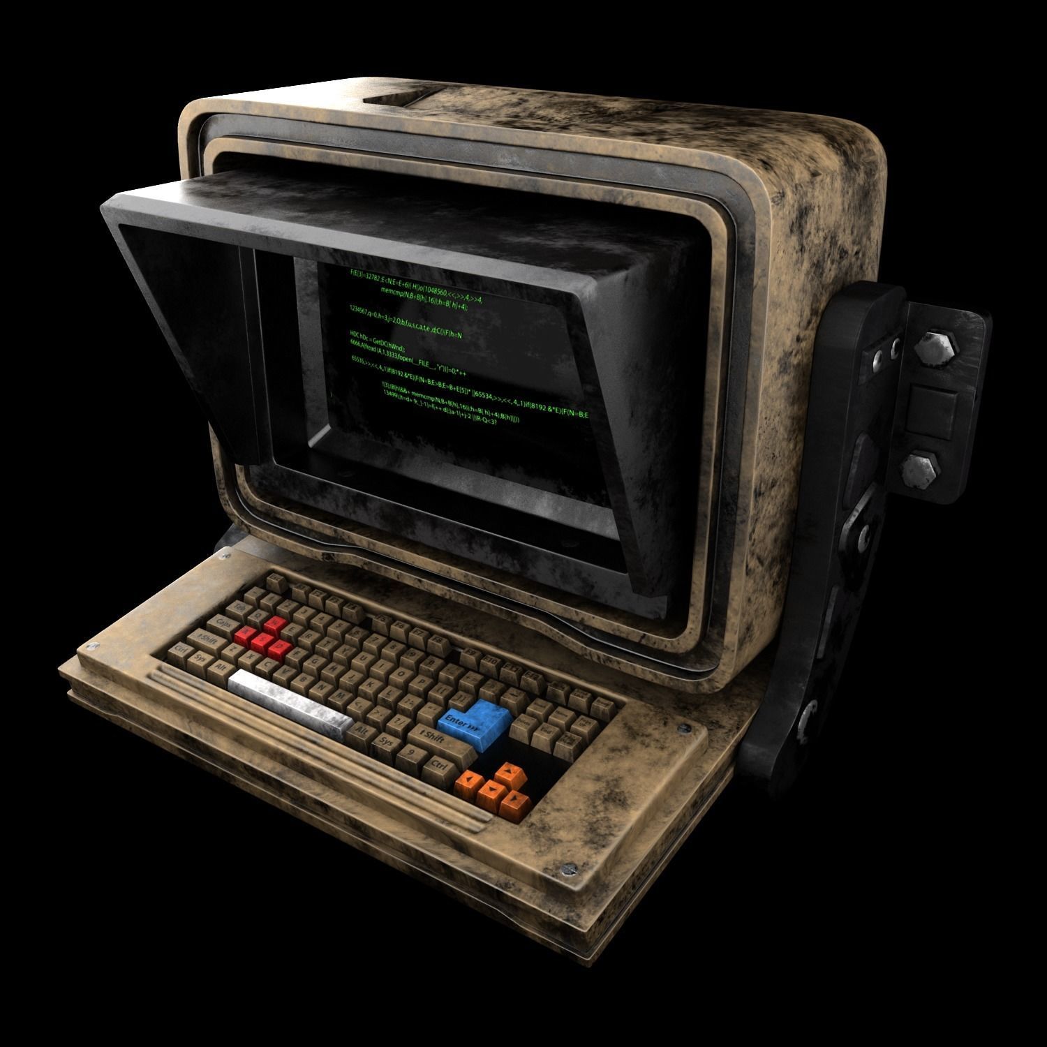 Sci-fi Monitor4 Low-poly 3D model_2