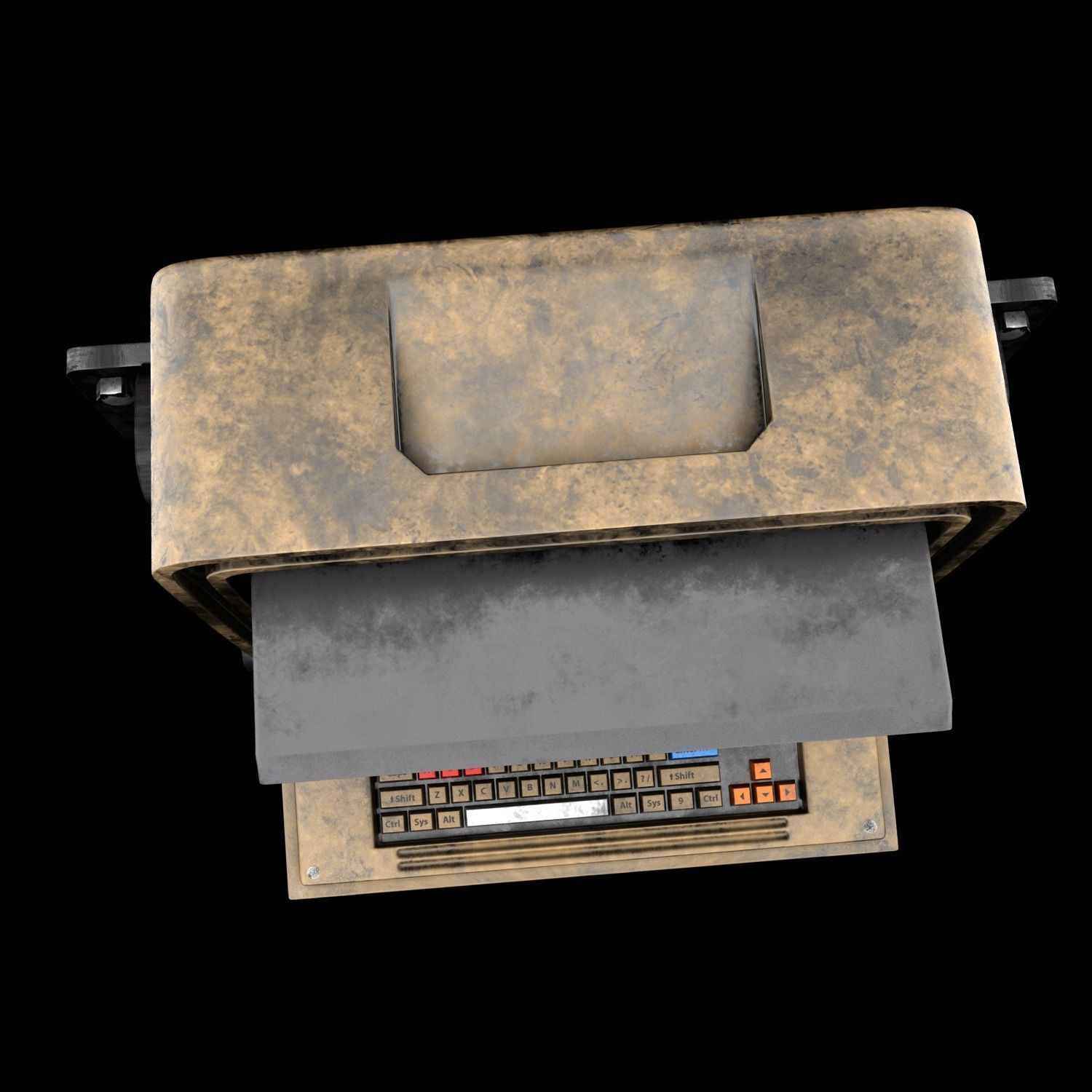 Sci-fi Monitor4 Low-poly 3D model_3