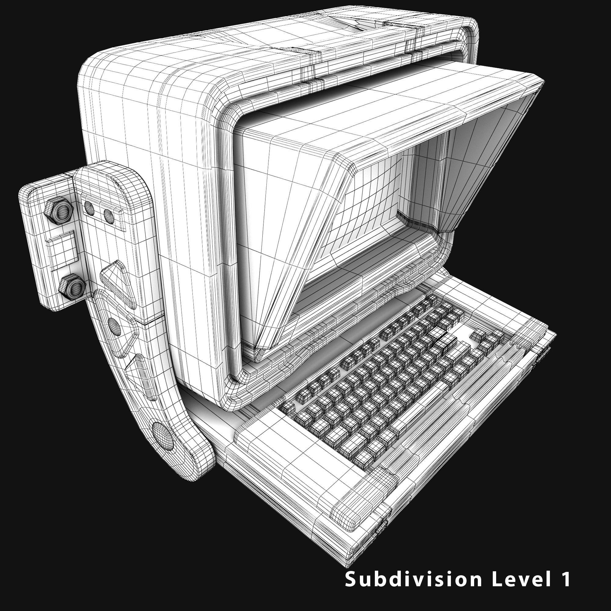 Sci-fi Monitor4 Low-poly 3D model_15