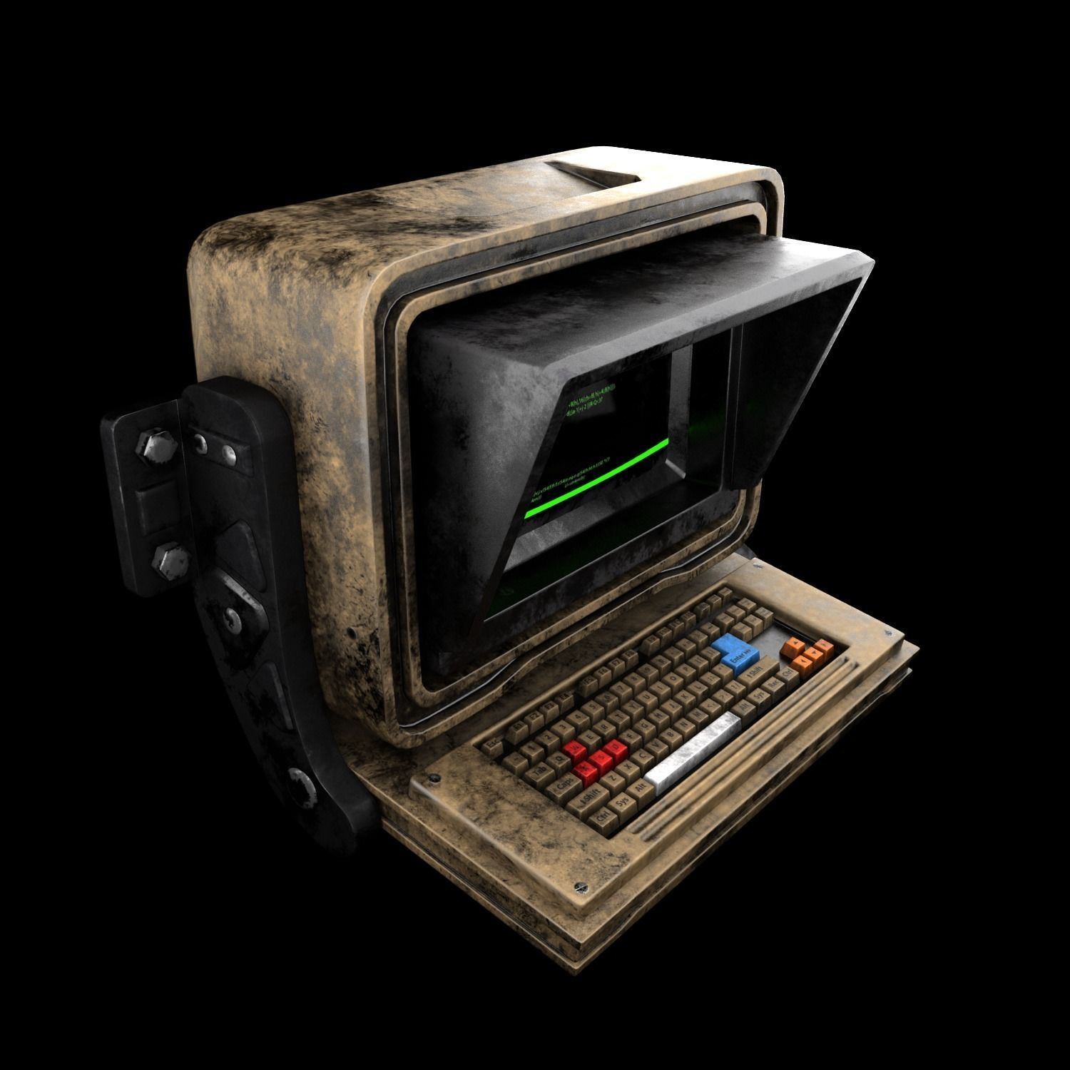Sci-fi Monitor4 Low-poly 3D model_9