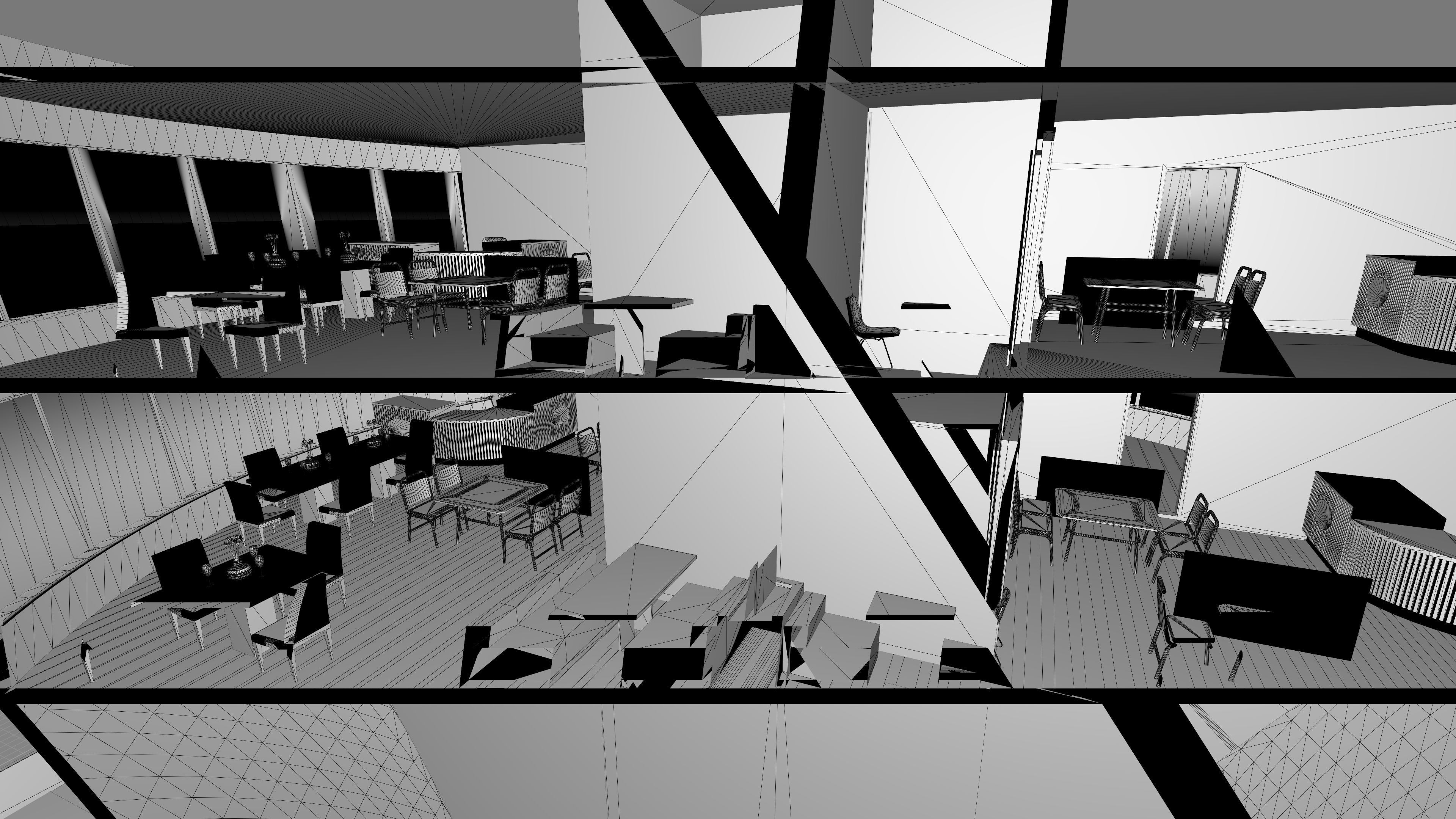 Tower Restaurant 3D model_12