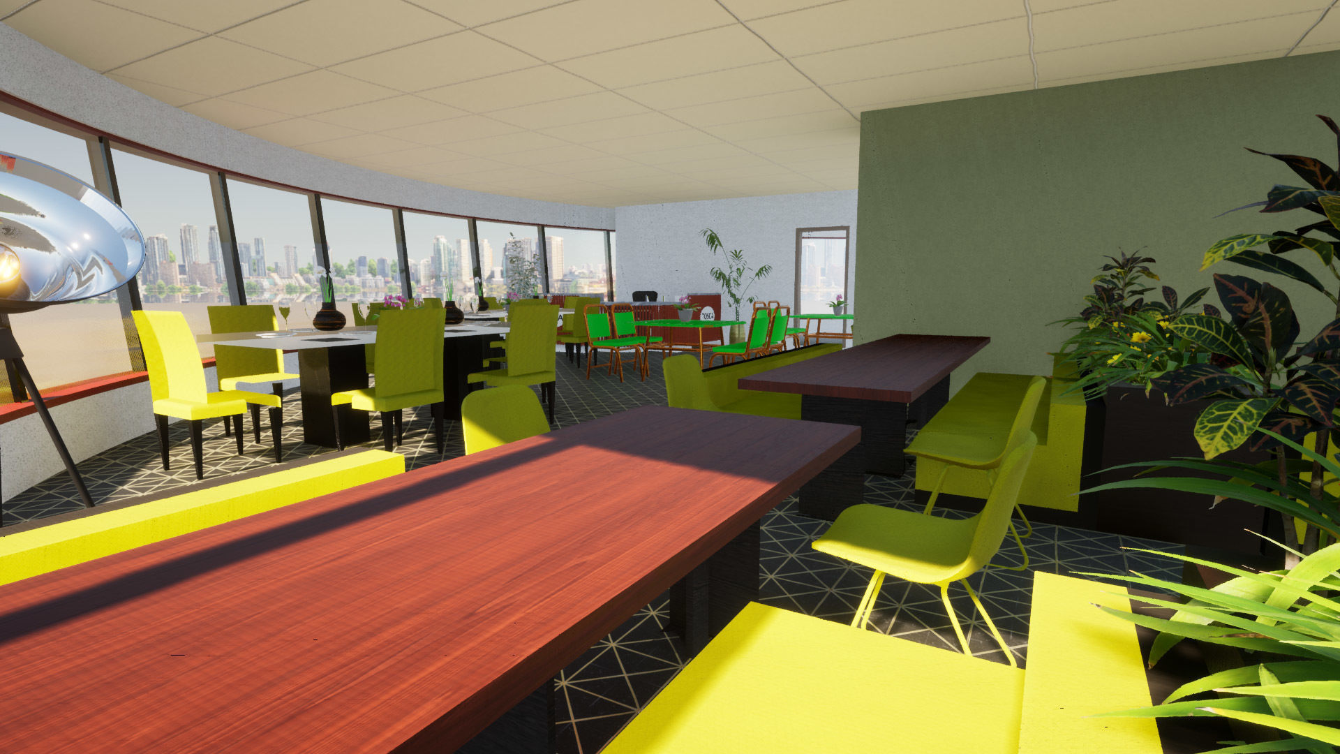 Tower Restaurant 3D model_7