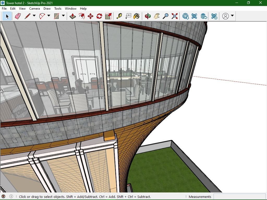 Tower Restaurant 3D model_20