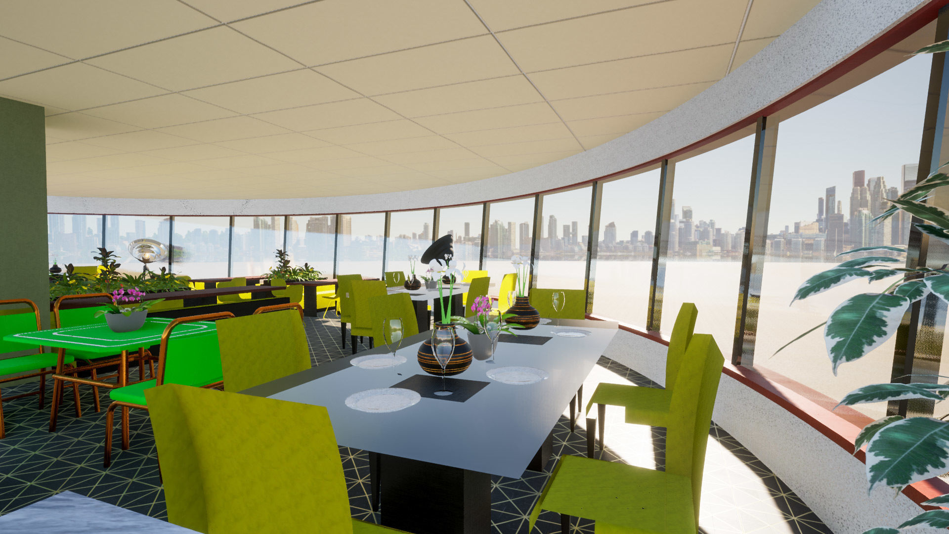 Tower Restaurant 3D model_8