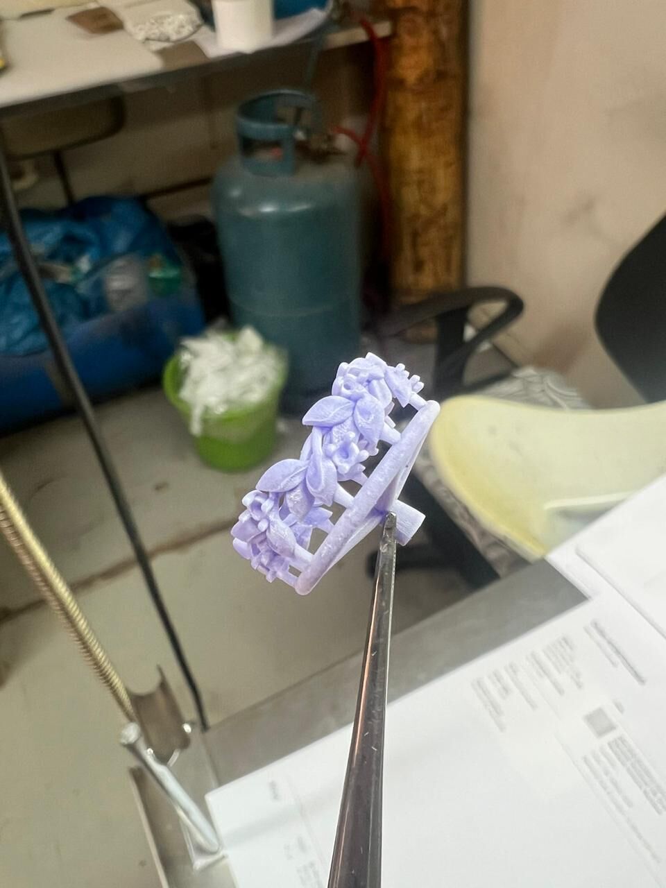 Floral Leaves Eternity Ring Nature Inspired Leaves Ring 7US 3D print model_9