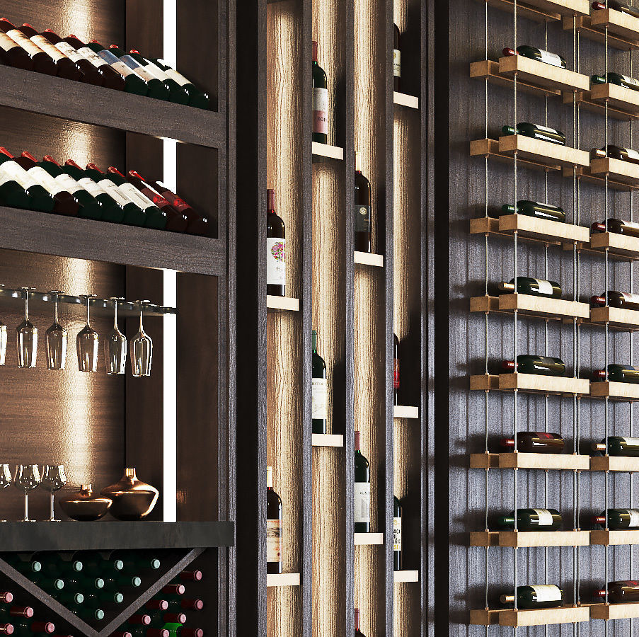 Wine cellar Low-poly 3D model_4