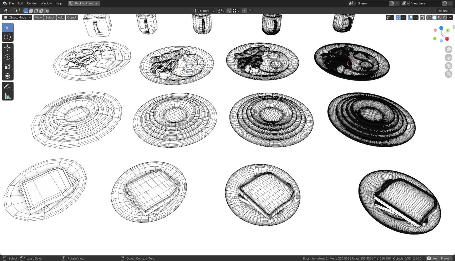 Stylized Egg Breakfast Low-poly 3D model_13