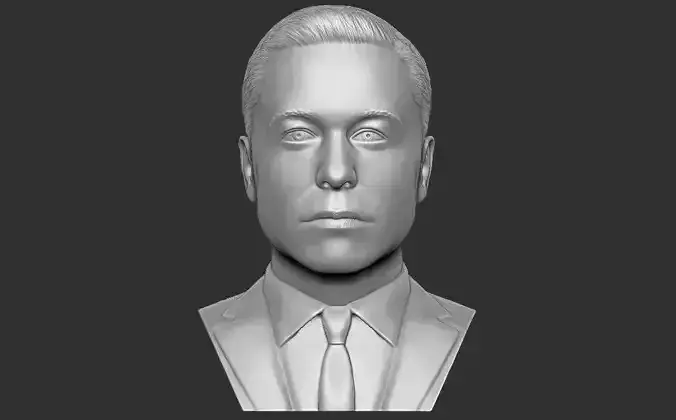 Elon Musk bust for 3D printing 3D print model