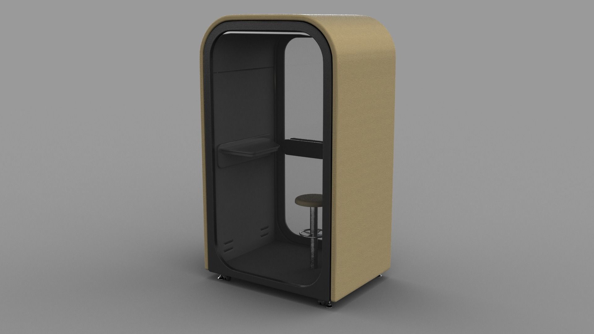 Office POD Small Low-poly 3D model_8