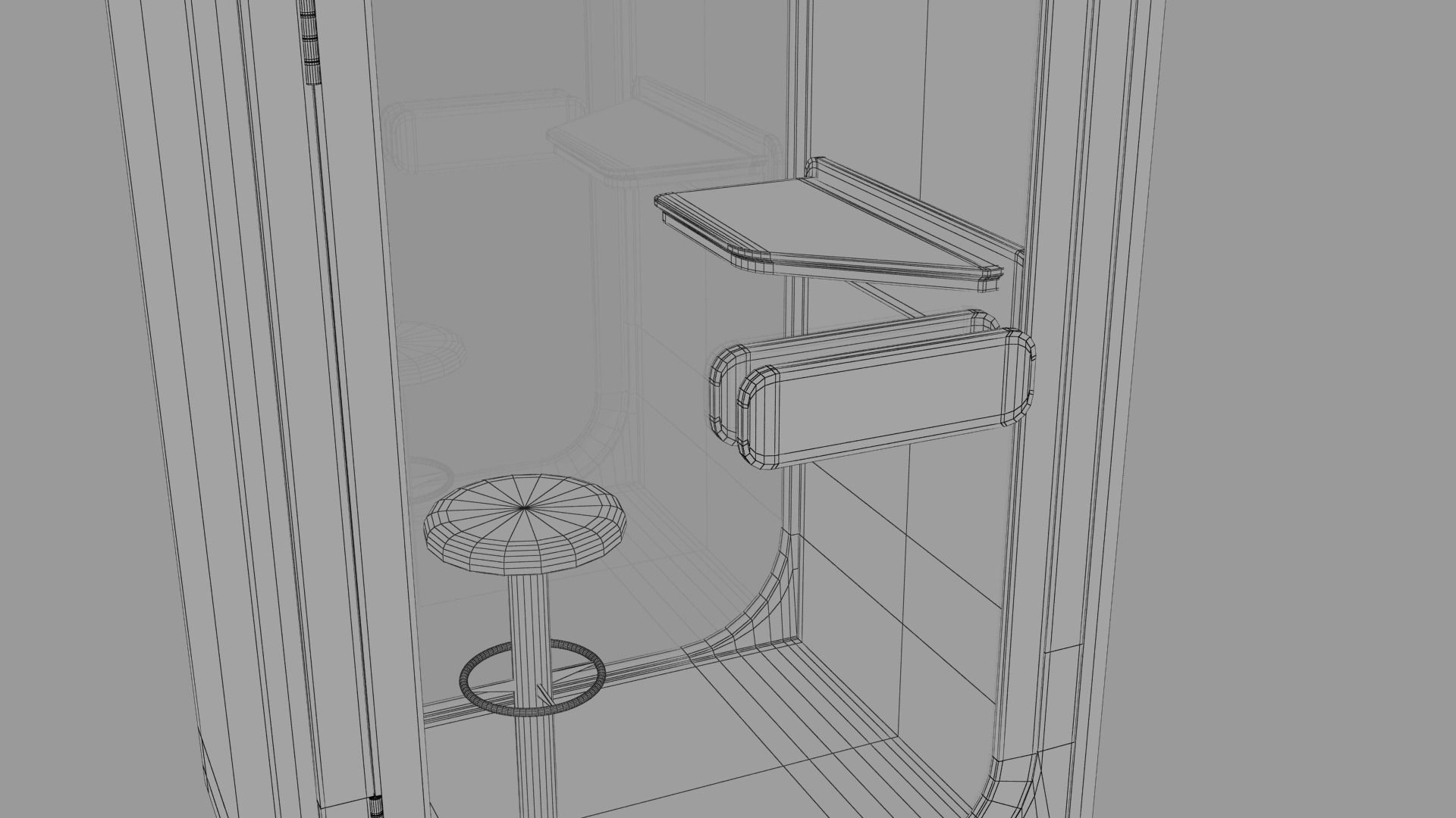 Office POD Small Low-poly 3D model_25