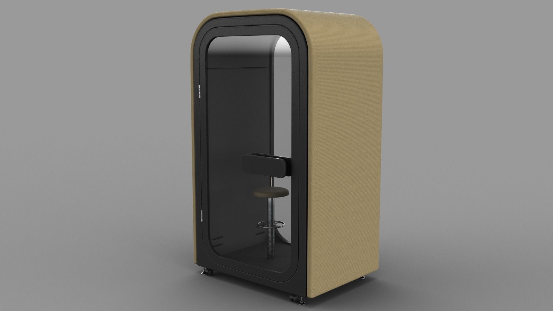 Office POD Small Low-poly 3D model_4
