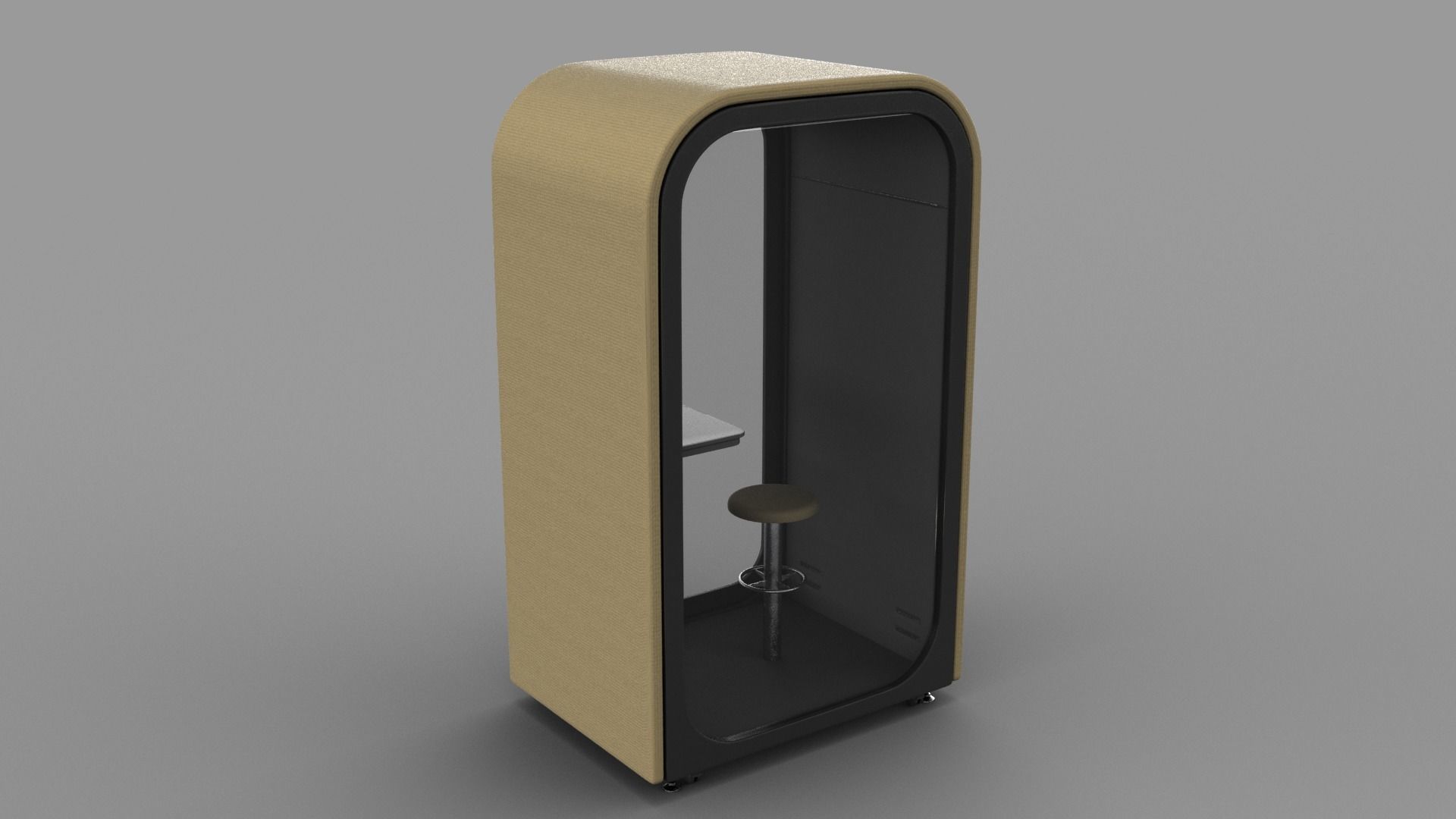 Office POD Small Low-poly 3D model_6