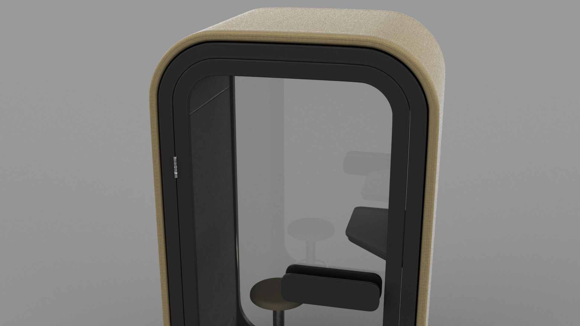Office POD Small Low-poly 3D model_11